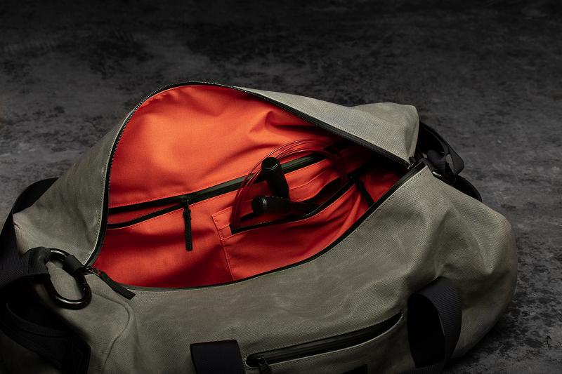 Men's Nobull Waxed Canvas Traditional Duffle Bags Black | SG E2562B